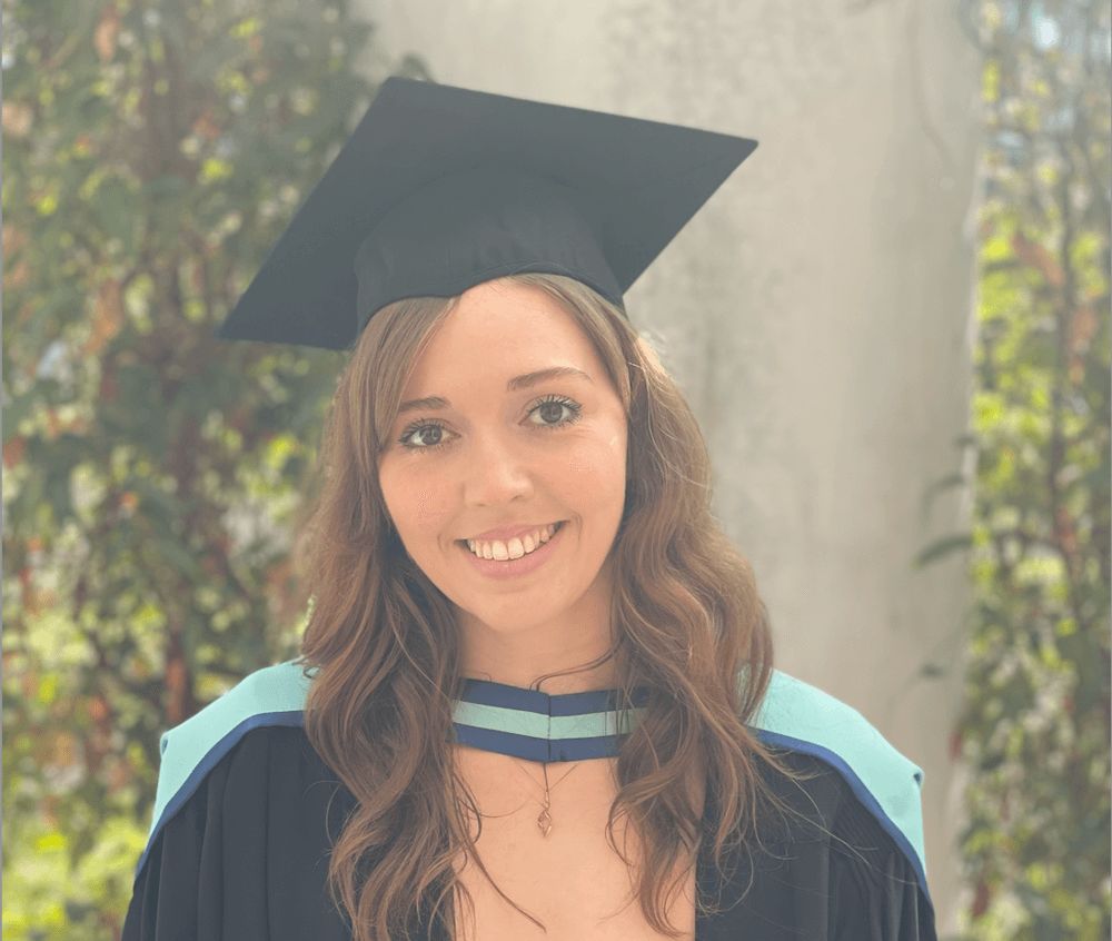 Meghan Quinlan at her graduation from Monash University